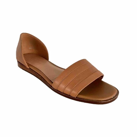 Madewell Flats 10.5M Tan Brindle D’Orsay Open Square-toe Slip-on Flat - Picture 1 of 11